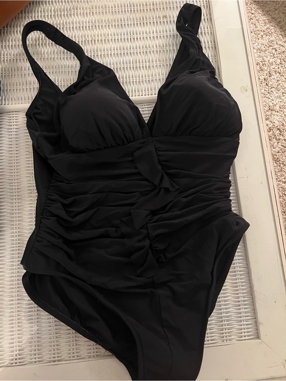Miraclesuit black one-piece swimsuit size 16